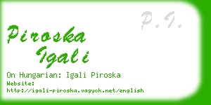 piroska igali business card